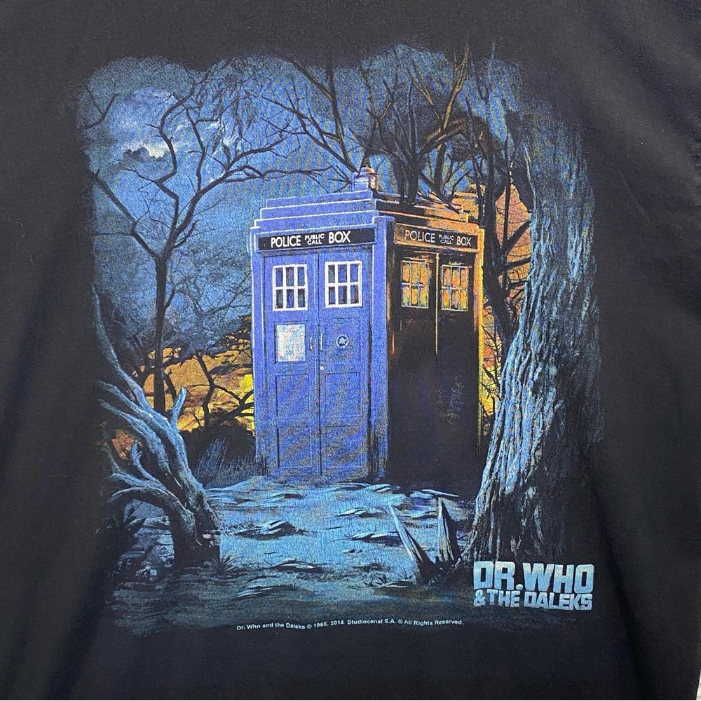 Dr. Who & The Daleks Graphic Tee T Shirt Mens Medium Black Short Sleeve Cotton - Picture 6 of 11